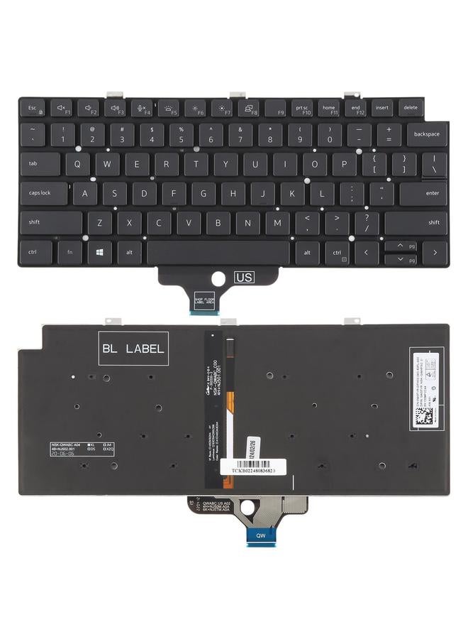 erorex US Version Backlit Laptop Keyboard for Dell Latitude 5320 7320(Black) - Image 1