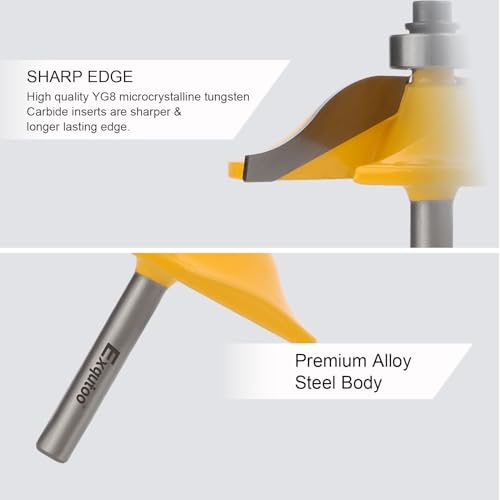 Exqutoo 1PCS 1/4" Shank 2-1/2" Diameter Raised Panel Cabinet Door Making Router Bit Woodworking Tools Door & Window Router Bit - Image 3