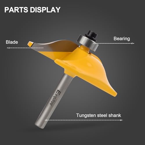 Exqutoo 1PCS 1/4" Shank 2-1/2" Diameter Raised Panel Cabinet Door Making Router Bit Woodworking Tools Door & Window Router Bit - Image 4