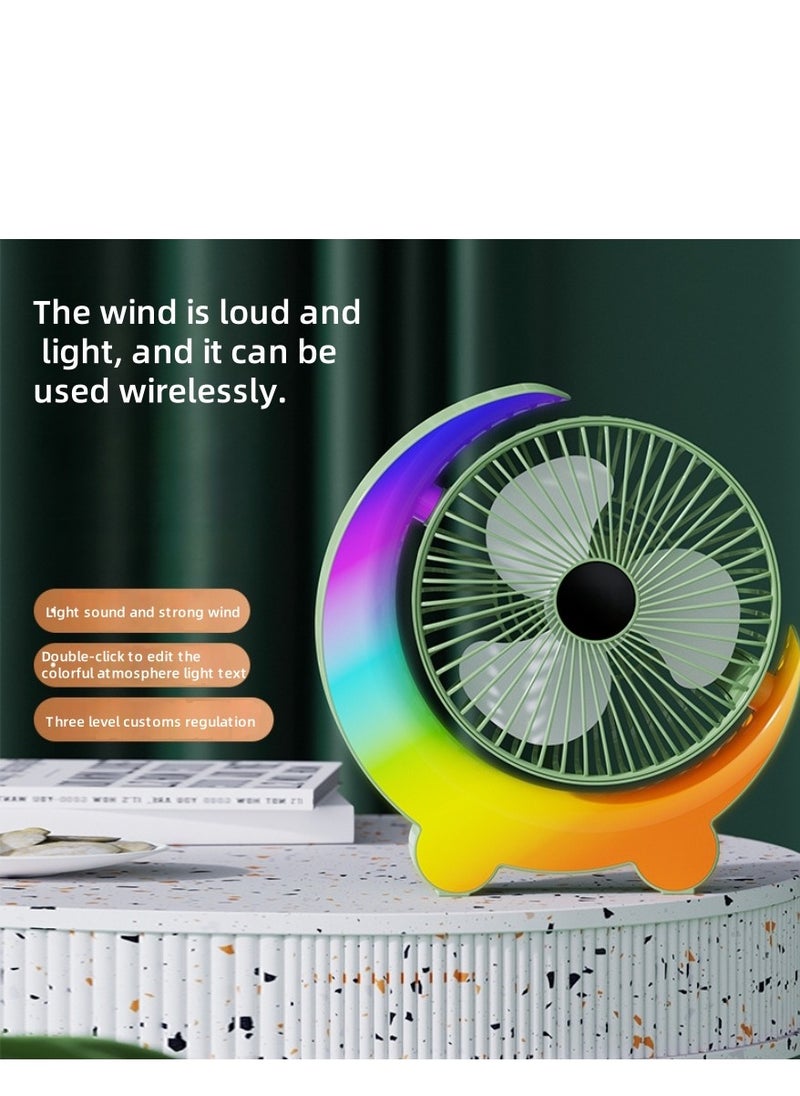 Generic Mini Desktop Air Circulation Fan, Colorful USB Rechargeable Mini Cooling Fan, Portable Cooling Fan  - Image 1