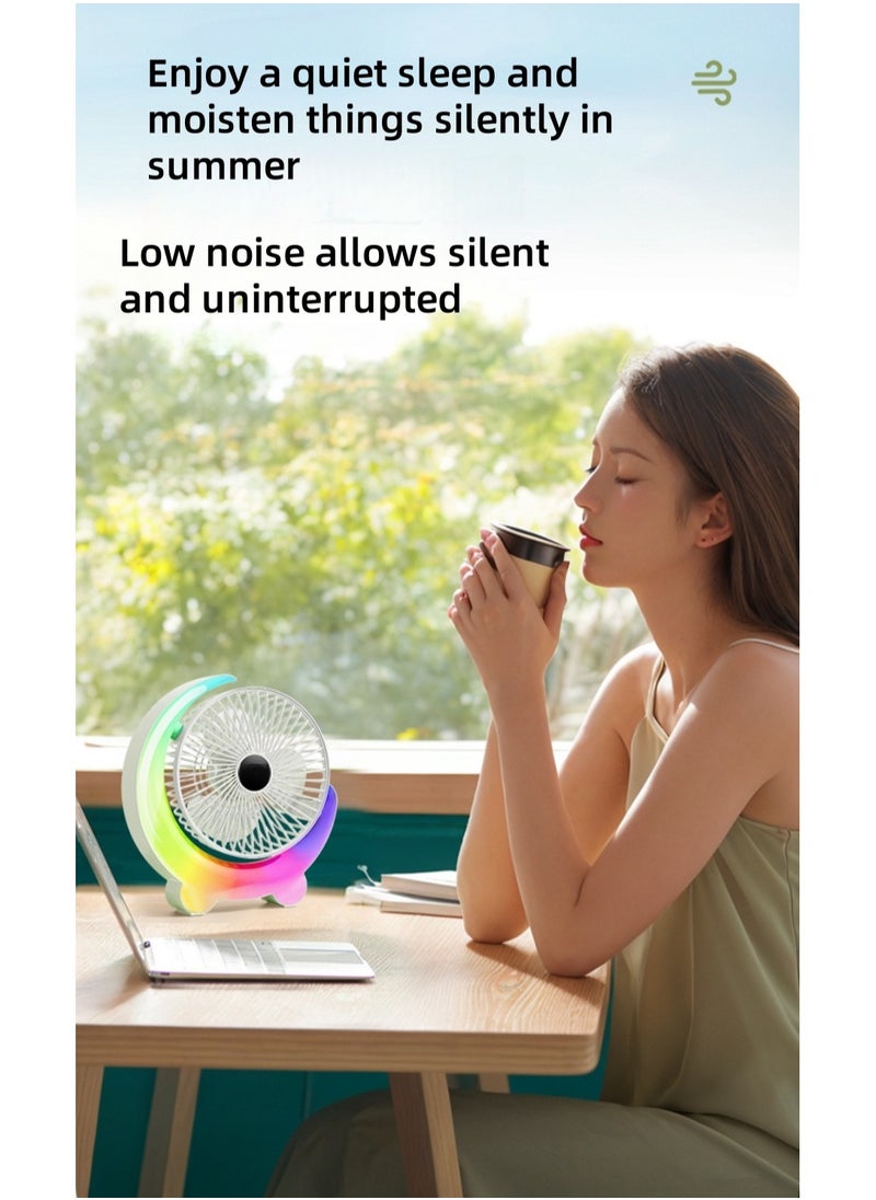 Generic Mini Desktop Air Circulation Fan, Colorful USB Rechargeable Mini Cooling Fan, Portable Cooling Fan  - Image 3