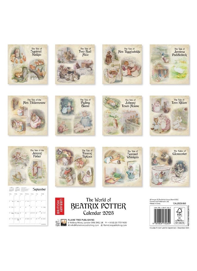 null - British Library: Beatrix Potter Wall Calendar 2023 (Art Calendar) - Image 1