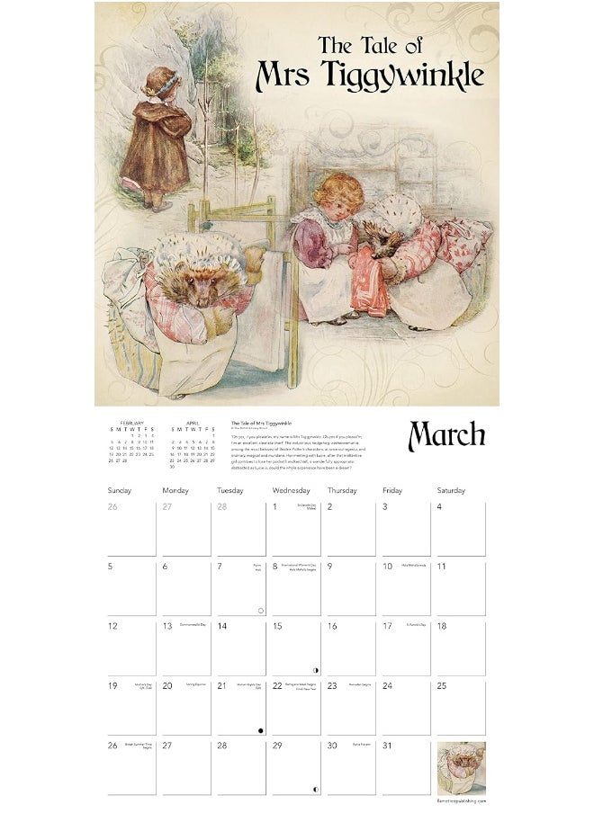 null - British Library: Beatrix Potter Wall Calendar 2023 (Art Calendar) - Image 1