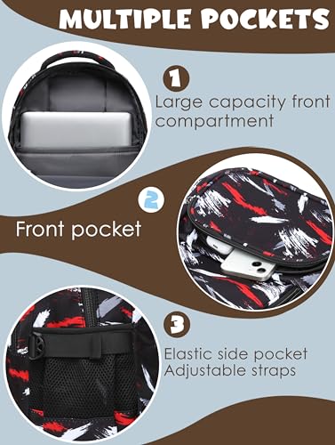 BLUEFAIRY Kids Backpacks for Boys Girls Ages 6-8 Elementary Primary Middle School Bag Back to School Book Bags Mochilas Escolares para NiÃ±os NiÃ±as 17 Inch (Coal Black, Brush) - Image 3