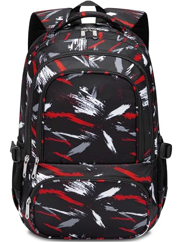 BLUEFAIRY Kids Backpacks for Boys Girls Ages 6-8 Elementary Primary Middle School Bag Back to School Book Bags Mochilas Escolares para NiÃ±os NiÃ±as 17 Inch (Coal Black, Brush) - Image 1