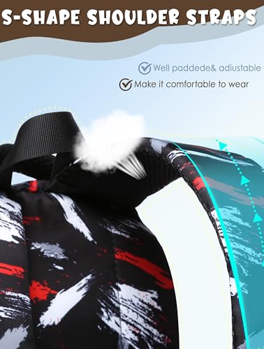 BLUEFAIRY Kids Backpacks for Boys Girls Ages 6-8 Elementary Primary Middle School Bag Back to School Book Bags Mochilas Escolares para NiÃ±os NiÃ±as 17 Inch (Coal Black, Brush) - Image 5
