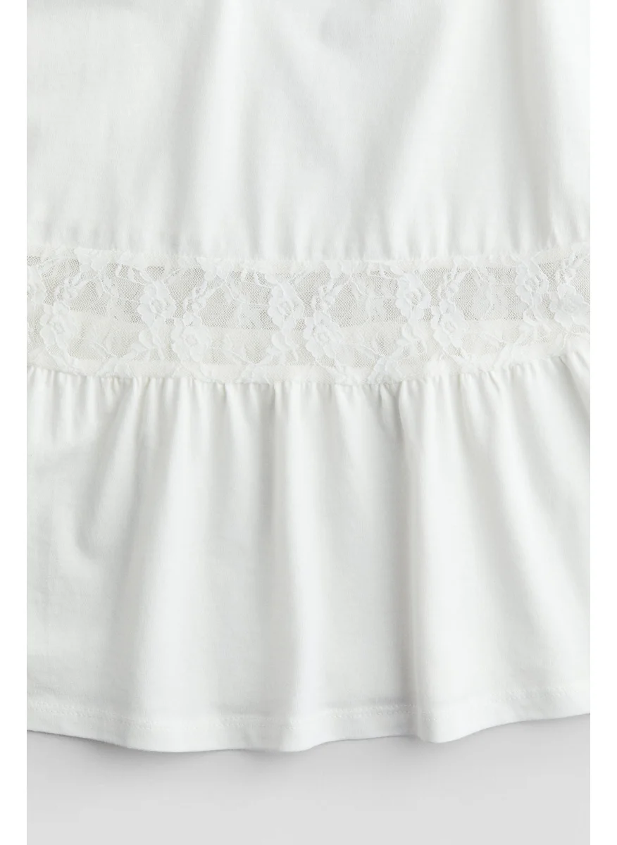 H&M Lace-Detail Skirt