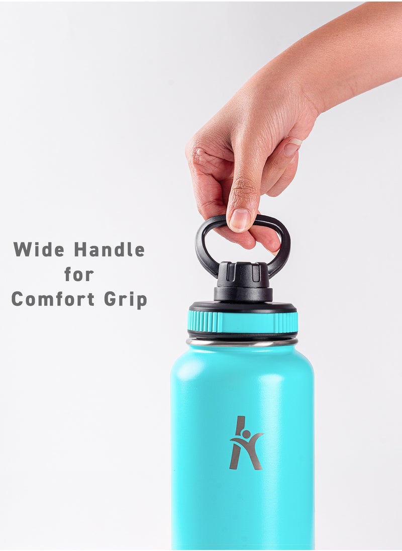 KRYMSO KRYMSO, 950ml Stainless Steel Water Bottle, Sports Bottle with Straw, Double Wall Insulated Water Bottle, Thermos Flask, Water Bottle for kids, Gym  - Image 2