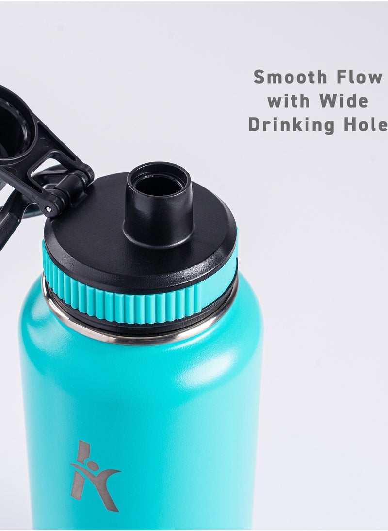 KRYMSO KRYMSO, 950ml Stainless Steel Water Bottle, Sports Bottle with Straw, Double Wall Insulated Water Bottle, Thermos Flask, Water Bottle for kids, Gym  - Image 4