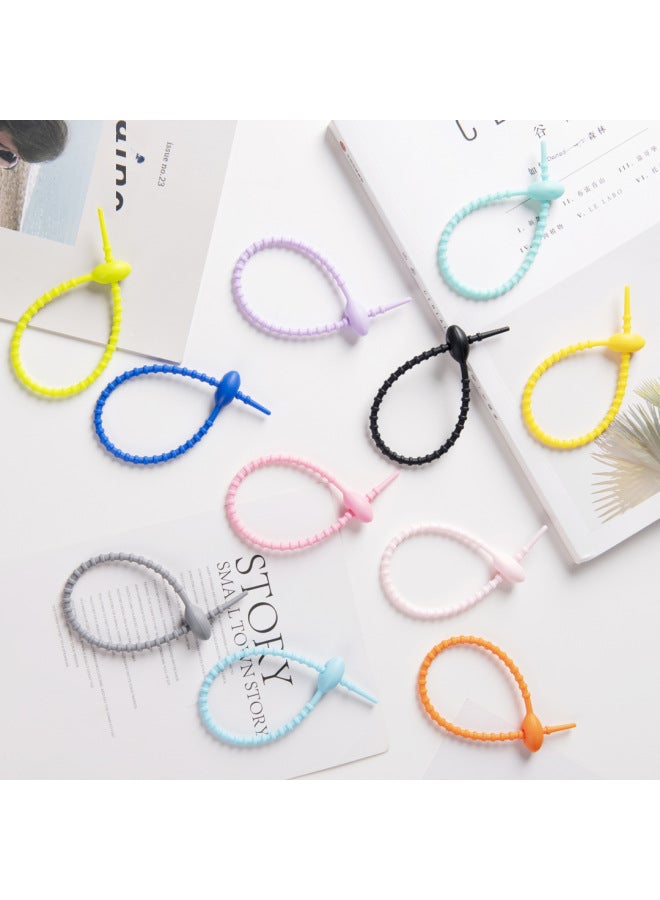 Loquat 210mm Frog Silicone Ties Winding Machine Diy Keychain Jewelry Bag Blind Box Pendant Rope Winder Digital Computer Accessories-Color:Orange - Image 2