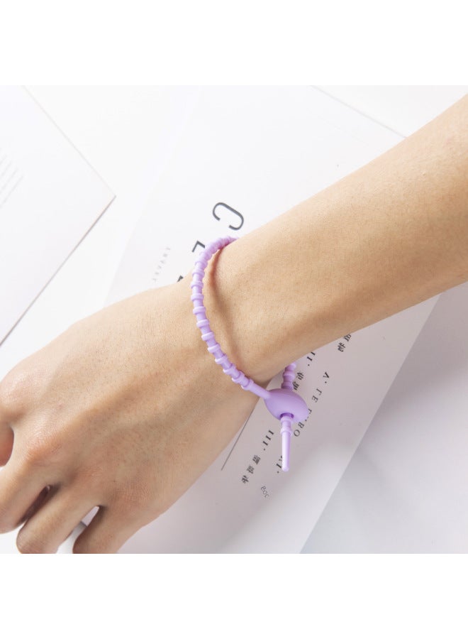 Loquat 210mm Frog Silicone Ties Winding Machine Diy Keychain Jewelry Bag Blind Box Pendant Rope Winder Digital Computer Accessories-Color:Orange - Image 3