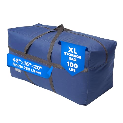 BETTERLINE Blue Extra Large Duffel Bag for Traveling - Heavy-Duty 600D Polyester, Waterproof with Reinforced Handles, Holds 100 lbs-Premium Quality Duffle Bag Perfect for Travel & Storage-42" x 16" x 20" Inches - Image 1