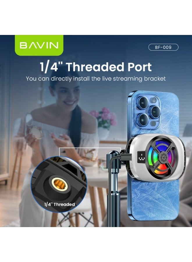 Bavin BF-009 Magnetic Gaming Cooler Fast Cooling Radiator w/ Clip-On Mount Dual Vent Airflow & Silent Cooling - Image 5