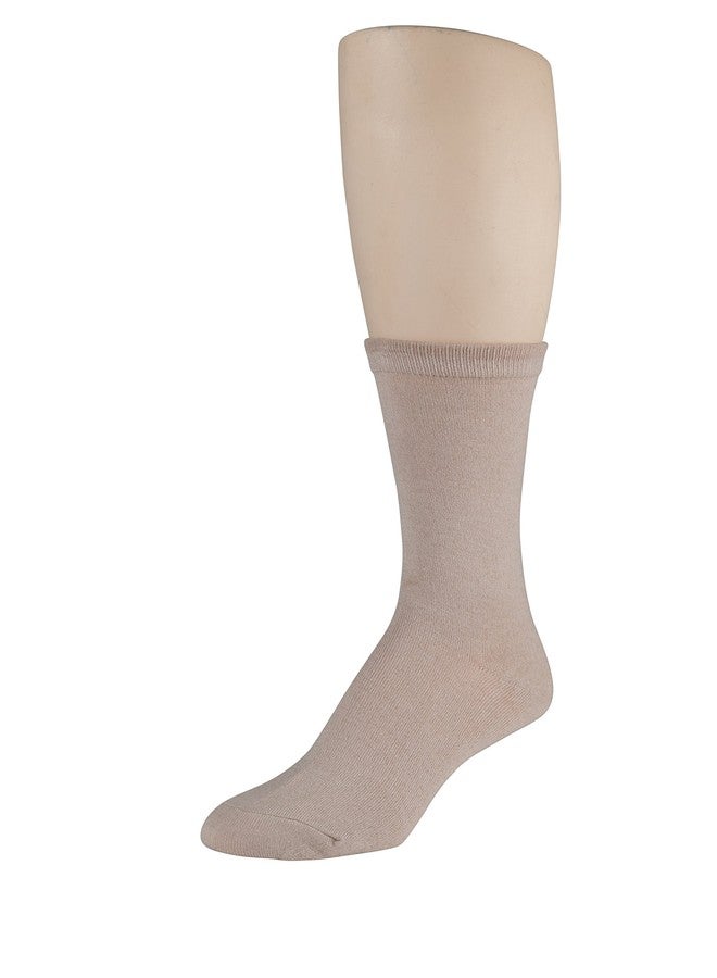 George Women's Dress Crew Socks - Lightweight, Soft Mid-Calf - Size 4-10 - by GEORGE (Tan/Beige), Pack of 4 - Image 2
