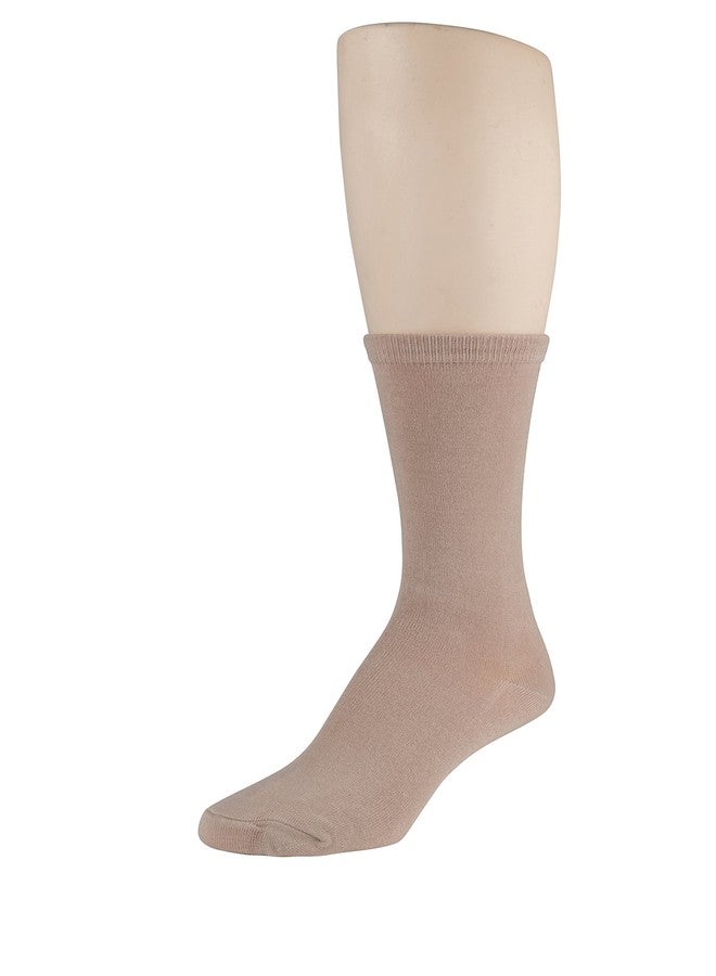 George Women's Dress Crew Socks - Lightweight, Soft Mid-Calf - Size 4-10 - by GEORGE (Tan/Beige), Pack of 4 - Image 3