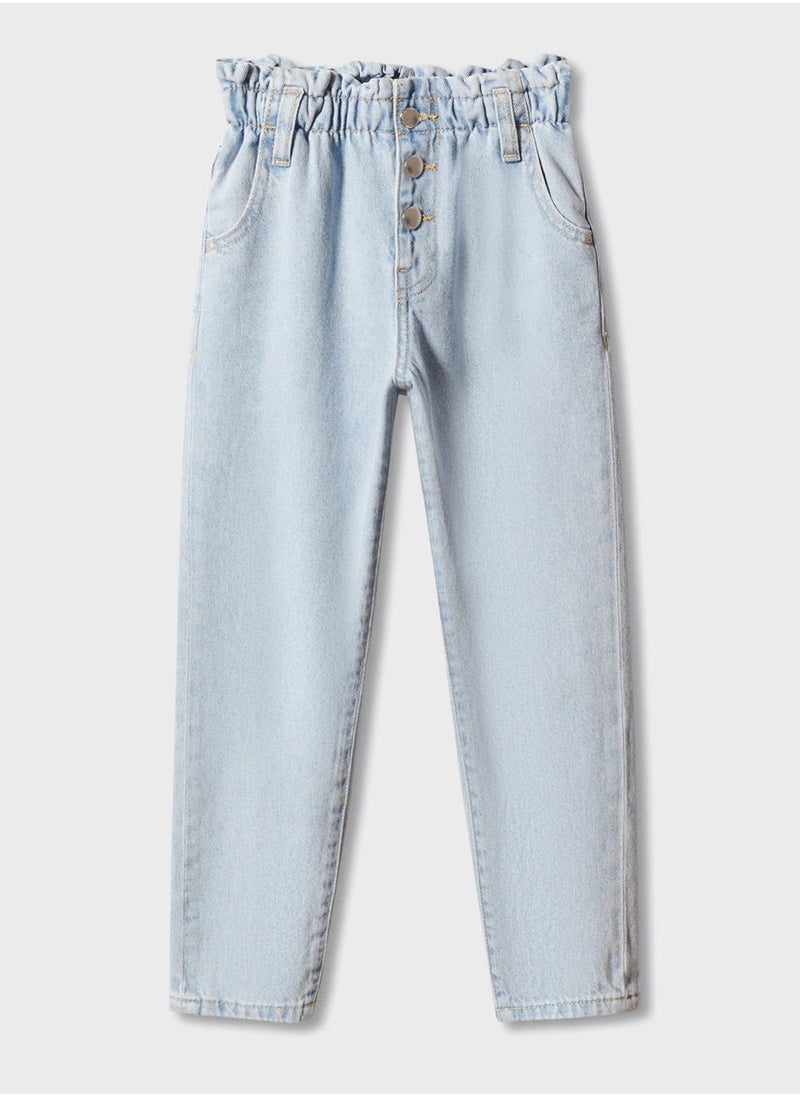 MANGO - Youth Essential Paperbag Jeans - Image 1