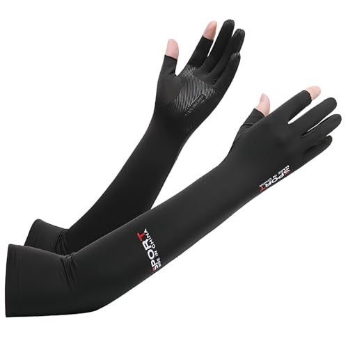 TecoKart® Hand Gloves for Sun Protection, Full Finger Non Slip Hand Cover Arm Sleeves for Women and Men, Comfortable Hand Sleeves for Outdoor Sports, Biking, and Hiking - Image 1