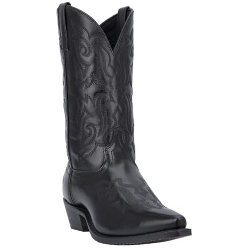 Laredo Mens Hawk Embroidered Snip Toe Casual Boots Mid Calf - Black - Size 8.5 3E - Image 2