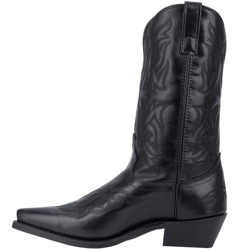 Laredo Mens Hawk Embroidered Snip Toe Casual Boots Mid Calf - Black - Size 8.5 3E - Image 4