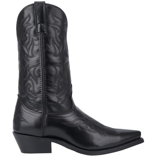 Laredo Mens Hawk Embroidered Snip Toe Casual Boots Mid Calf - Black - Size 8.5 3E - Image 1
