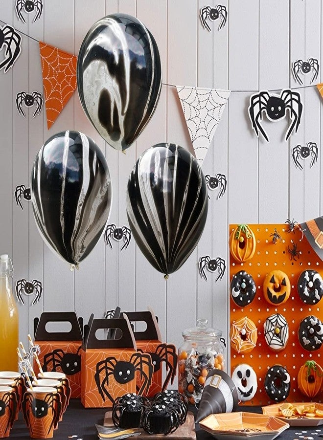 BEISHIDA 50pcs Black Marble Balloons 12 Inch Marble Agate Latex Balloons for Black White Birthday Party Balloons Decoration Easter Halloween Festival Photobooth - Image 4