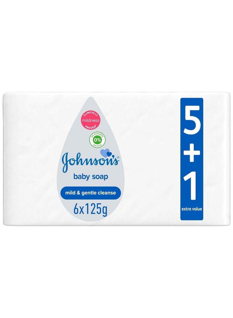 Johnson's Baby Soap 6 X 125 Gm - Image 1