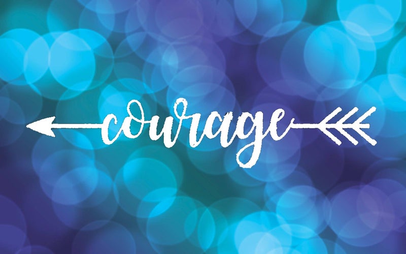 STENCILAIR Motivational Courage Arrow Words Stencil 4" x 12.6" - Long Inspirational Sign Design for Empowering Crafts - Image 2