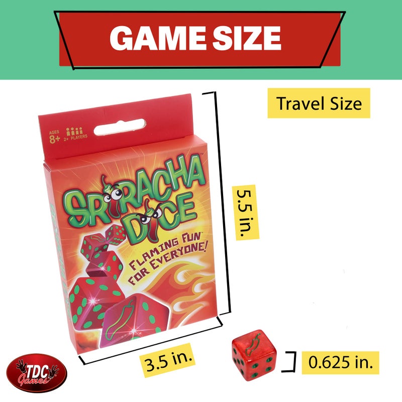 TDC Games Sriracha Dice Game â€“ Flaming Fun for Everyone - Great for Party Favors, Families, Stocking Stuffers, Travel, and Camping - Image 4