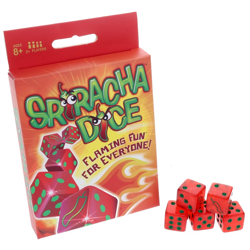 TDC Games Sriracha Dice Game â€“ Flaming Fun for Everyone - Great for Party Favors, Families, Stocking Stuffers, Travel, and Camping - Image 1