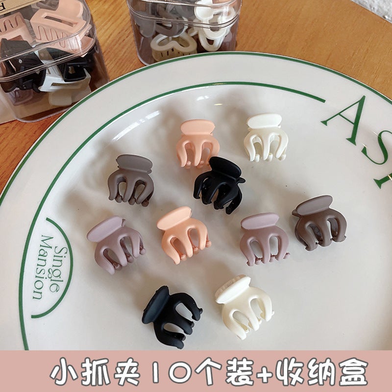 Generic Mini Scrub Hair Claw Clips for Fringe J1052H brown line pumpkin catch (10 boxes)