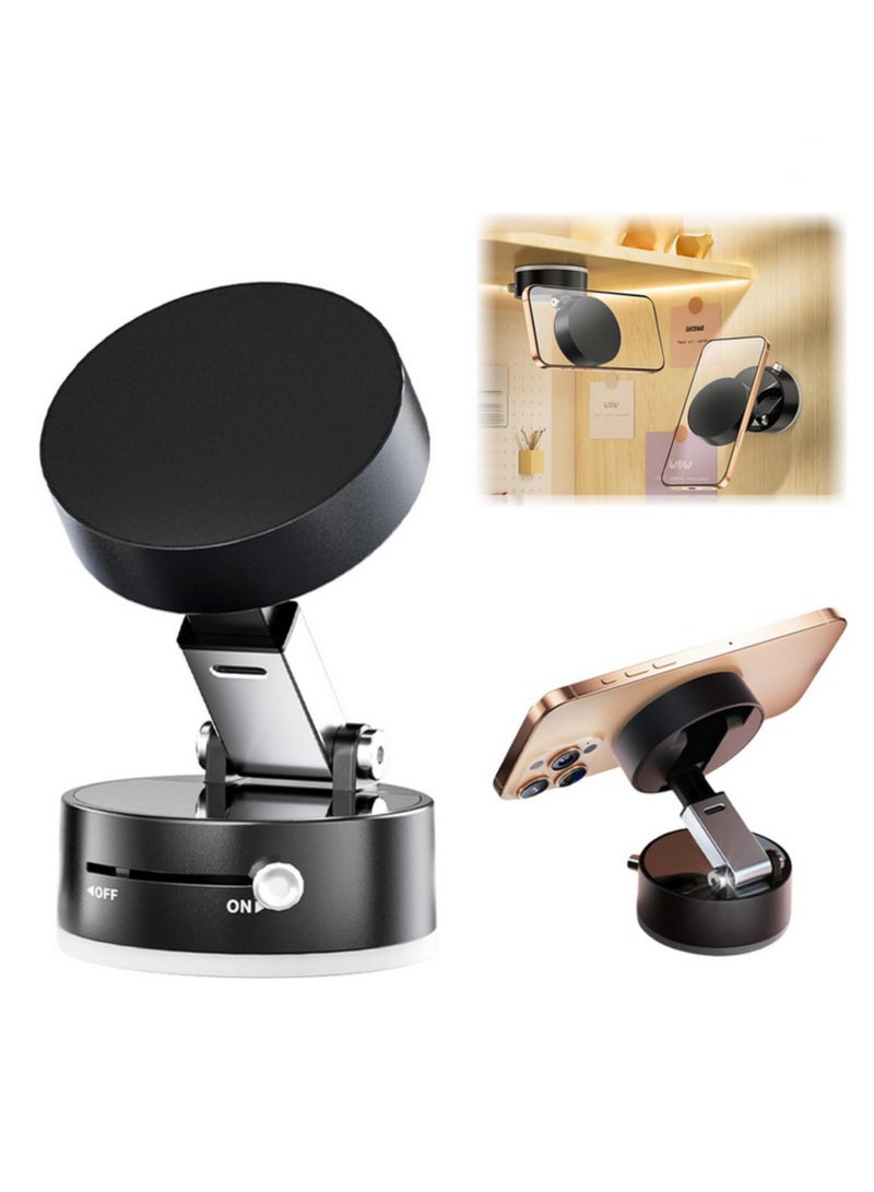 Double Sided Magnetic Phone Holder for Car Desk Universal Vacuum Suction Cup Stand 360Degree Rotatable Foldable Bracket Lazy Storage Strong Adsorption for All Smartphones - Image 1