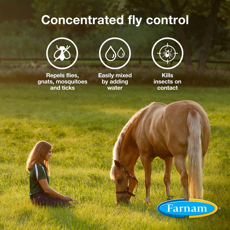 Farnam Repel-XPe Emulsifiable Horse Fly Spray, Liquid Concentrate, Mix with Water, 32 Ounces, One Quart - Image 3