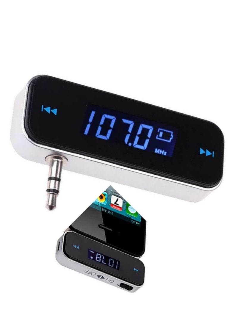 Generic - 3.5mm Wireless Mini FM Transmitter In-Car Audio Kit for iPhone, Samsung, iPad, MP3 Players, Hands-Free Music Streaming and Calls - Image 1