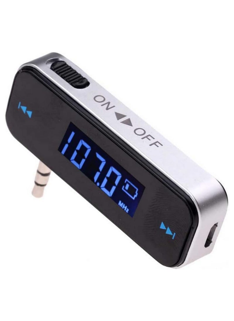 Generic - 3.5mm Wireless Mini FM Transmitter In-Car Audio Kit for iPhone, Samsung, iPad, MP3 Players, Hands-Free Music Streaming and Calls - Image 1