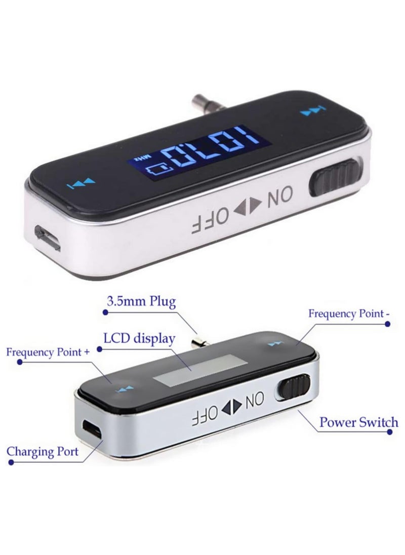 Generic - 3.5mm Wireless Mini FM Transmitter In-Car Audio Kit for iPhone, Samsung, iPad, MP3 Players, Hands-Free Music Streaming and Calls - Image 1