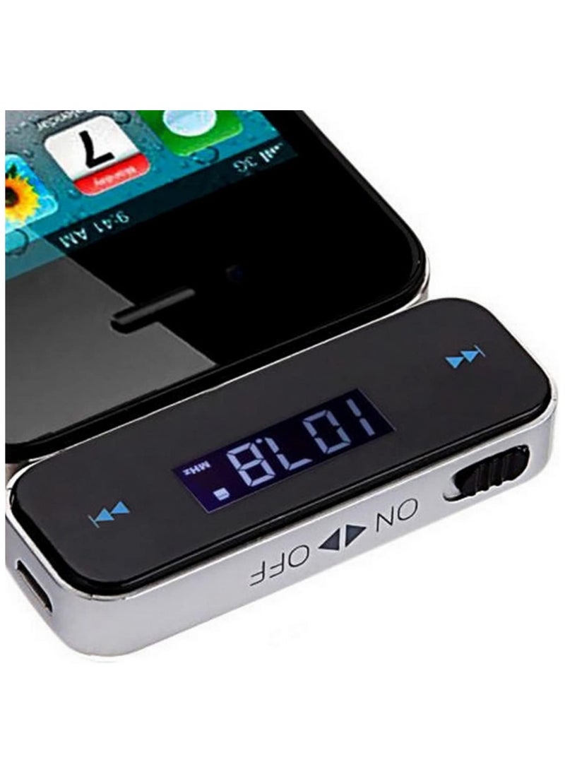 Generic - 3.5mm Wireless Mini FM Transmitter In-Car Audio Kit for iPhone, Samsung, iPad, MP3 Players, Hands-Free Music Streaming and Calls - Image 1