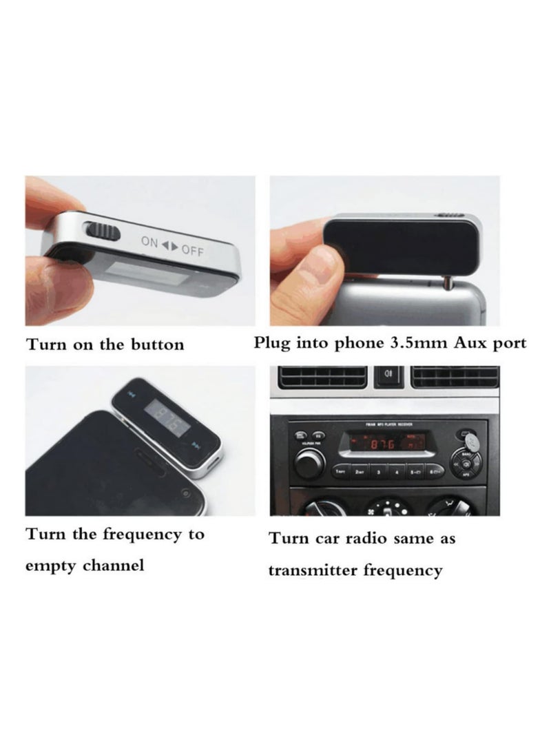 Generic - 3.5mm Wireless Mini FM Transmitter In-Car Audio Kit for iPhone, Samsung, iPad, MP3 Players, Hands-Free Music Streaming and Calls - Image 1