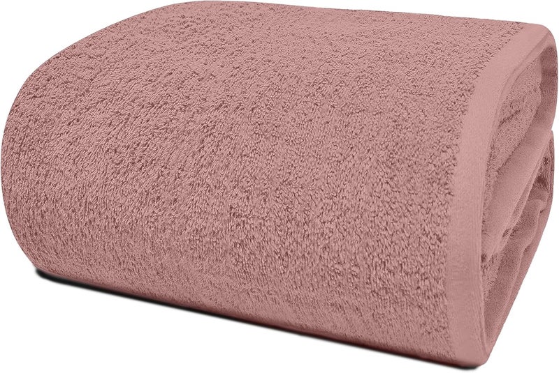 Riverside Pack of 1 Jumbo Bath Sheet 40 x 80 Inches - Extra Large Bath Towel, Super Soft & Highly Absorbent, 100% Cotton Quick Dry, Perfect to Wrap Yourself in - Dusty Rose - Image 1