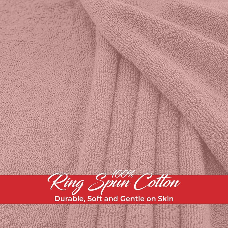 Riverside Pack of 1 Jumbo Bath Sheet 40 x 80 Inches - Extra Large Bath Towel, Super Soft & Highly Absorbent, 100% Cotton Quick Dry, Perfect to Wrap Yourself in - Dusty Rose - Image 5
