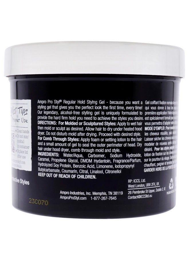 Ampro - Pro Styl Styling Gel Protects And Strengthens Your Strands Nonflaking Alcohol Free Vegan Formula Flexible Touchable Hold For All Hair Textures Regular 32 Oz - Image 1