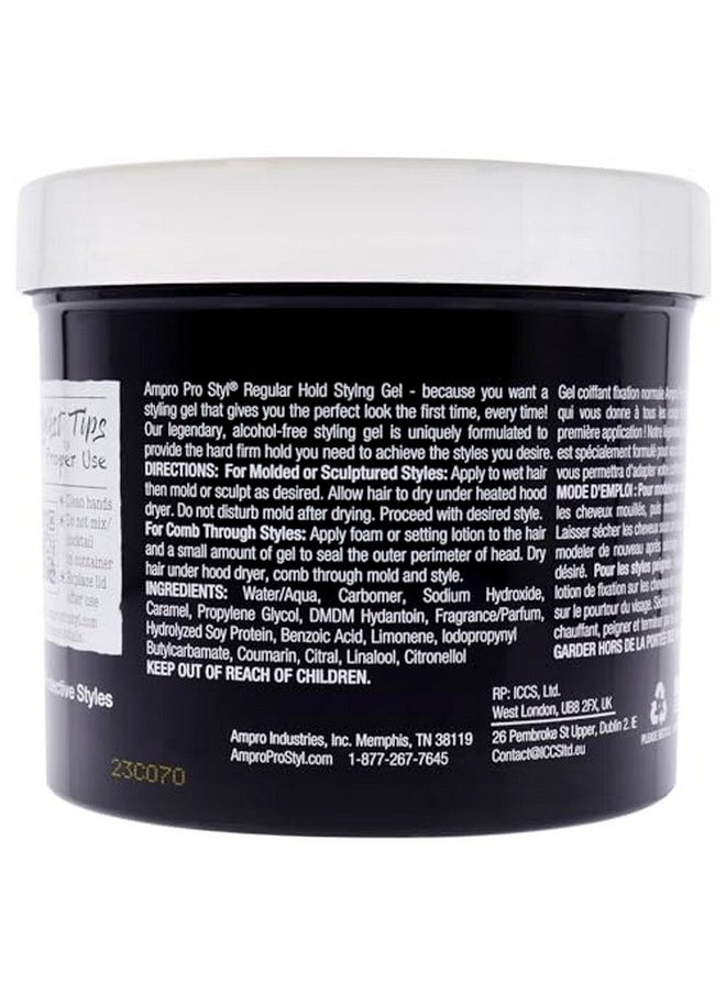 Ampro - Pro Styl Styling Gel Protects And Strengthens Your Strands Nonflaking Alcohol Free Vegan Formula Flexible Touchable Hold For All Hair Textures Regular 32 Oz - Image 1