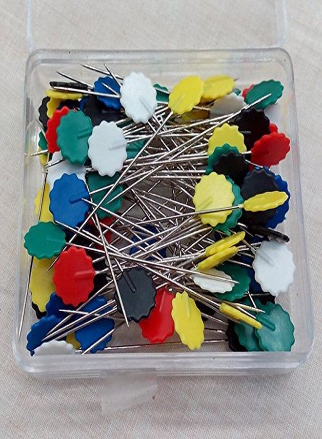 سيوينج علبتان من دبابيس رأس الزهرة (200 قطعة) للخياطة، وحفلات الزفاف، والتطريز، وأعمال الترقيع، والإكسسوارات - Image 5