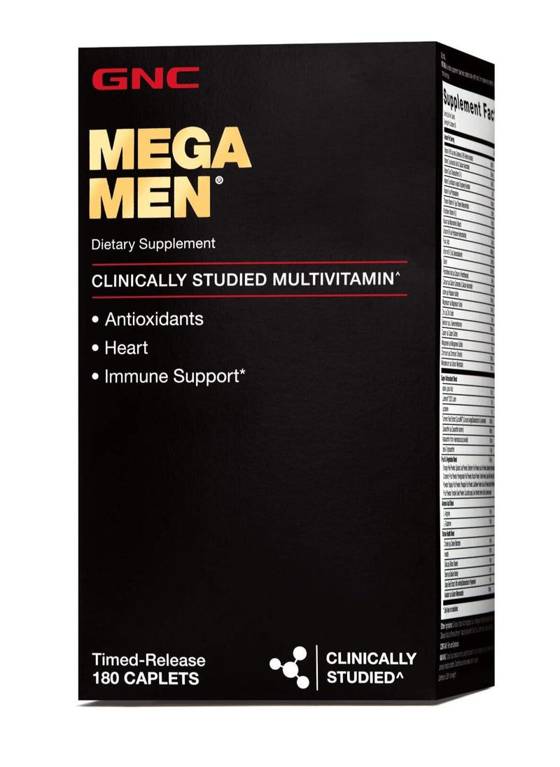 GNC Mega Men MultivitaminHeart Health, and Immune Support 180 Count  - Image 1