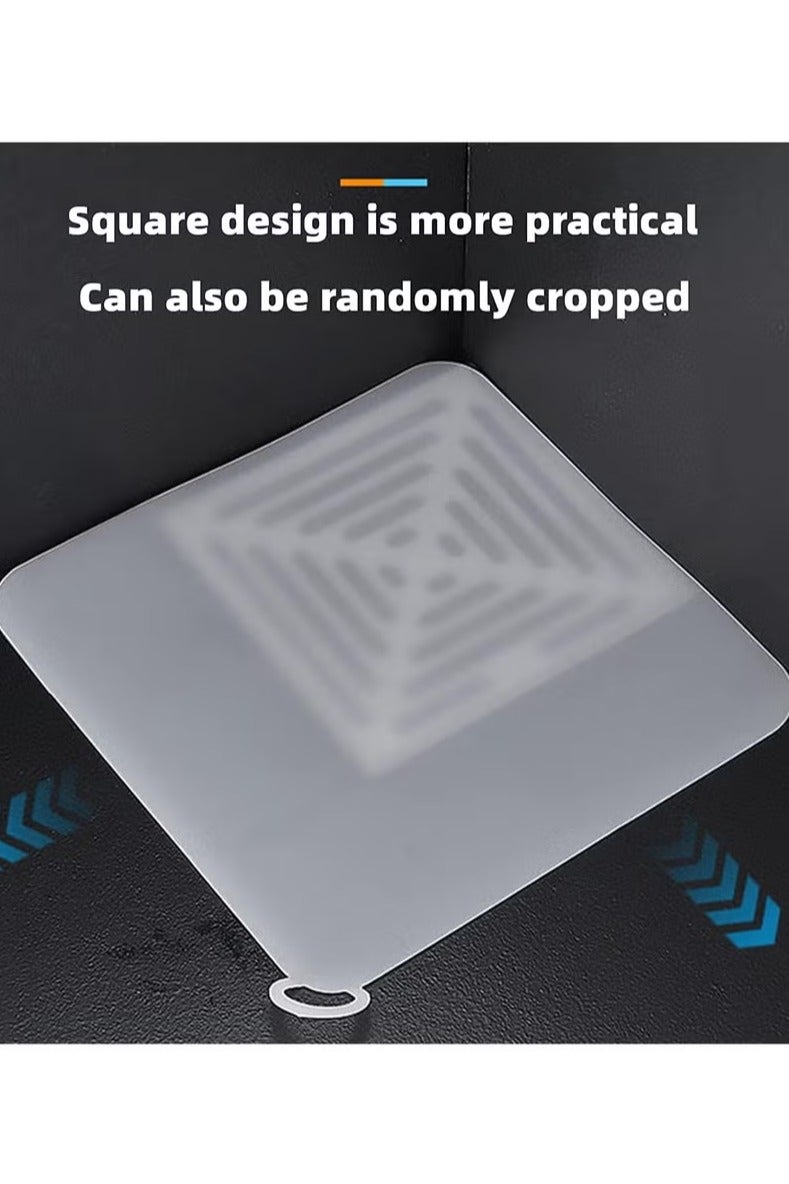 Hoasis 4 Pcs Tub Stopper Floor Anti-Odor Mat, Drain Cover for Shower Floor, Kitchen Seal, for Kitchen, Laundry, Toilet and Else - Image 4