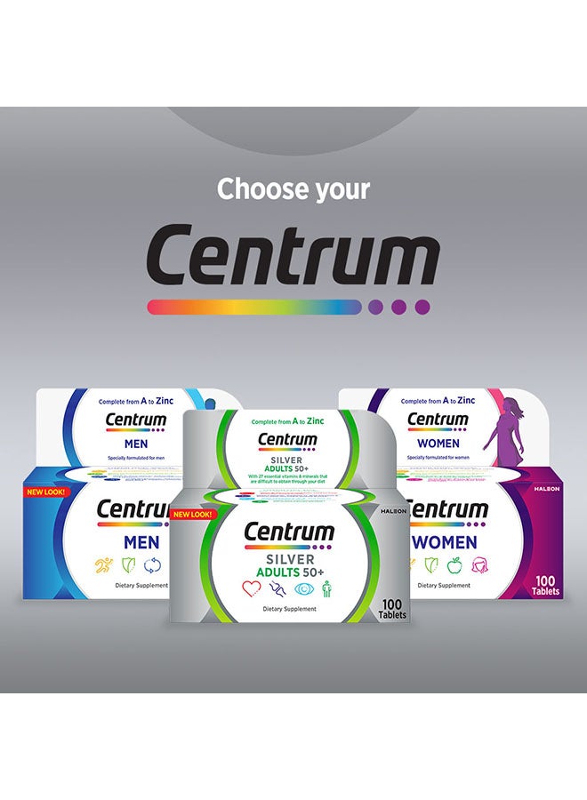Centrum Silver Adults 50+, 100 Tablets image 8