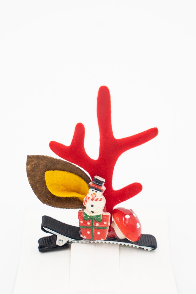 دىدانيالا مشبك شعر للبنات عدد 2 أزواج من إكسسوارات عيد الميلاد سانتا ورجل الثلج - Image 3