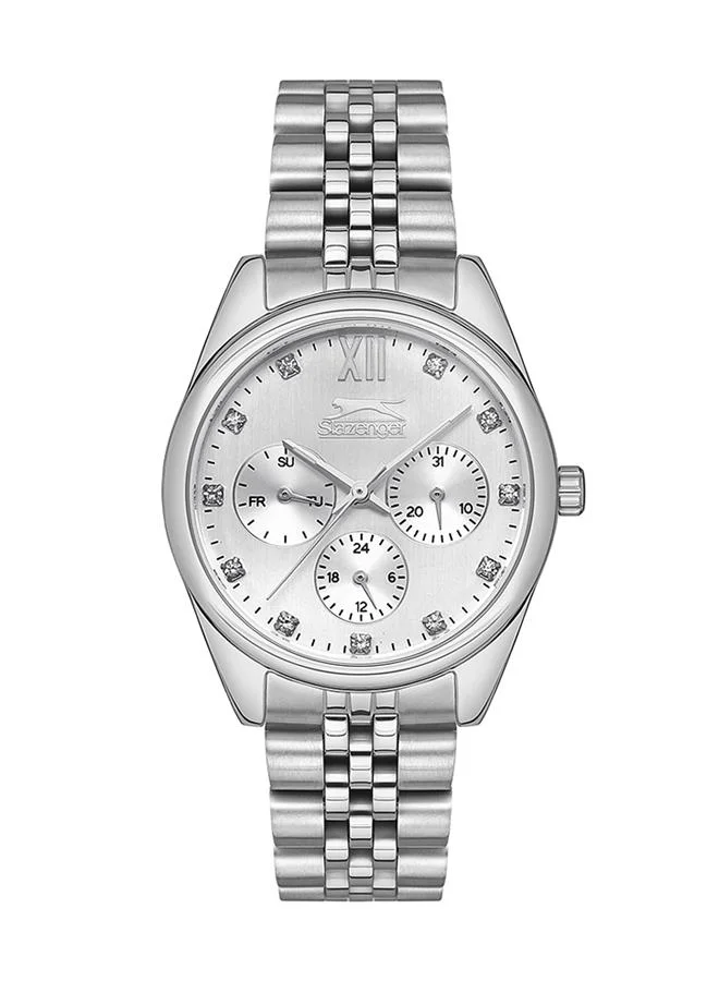 Slazenger Slazenger SL.9.6541.4.01 Women's Multi Function Display Watch & Metal Strap Silver