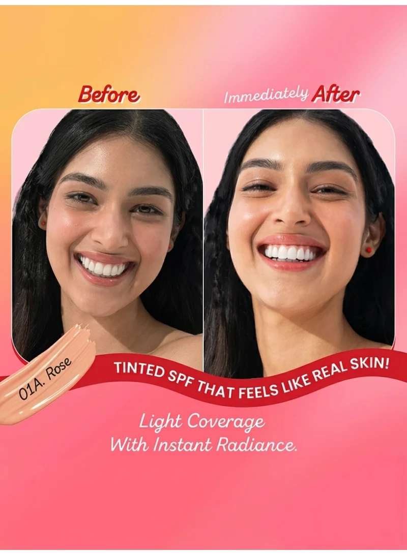 Dot & Key  Dot & Key Strawberry Dew Tinted Sunscreen In-Vivo Tested SPF 50+ PA++++ With New-Age UV Filters, Brightens & Protects Skin, Ultra-light, Blends Easily, With Niacinamide, Natural Finish, Non-Sticky | Rose | 50ml  | Best Price UAE