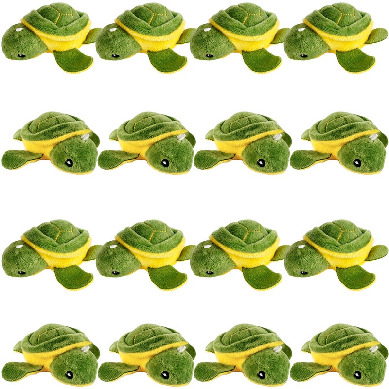 Flahard 16 Pcs 38 Inch Mini Stuffed Turtle Animals Toys Plush Turtle Animals Turtle Party Favors Small Stuffed Turtle Keychain for Birthday Party Goodie Bag Fillers - Image 3