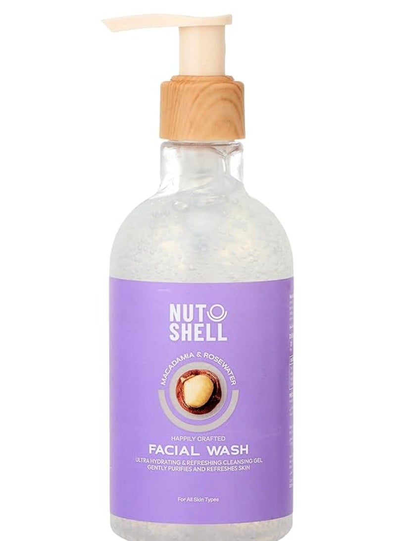 Nutshell Macadamia and Rose Water Facial Wash -250 Ml